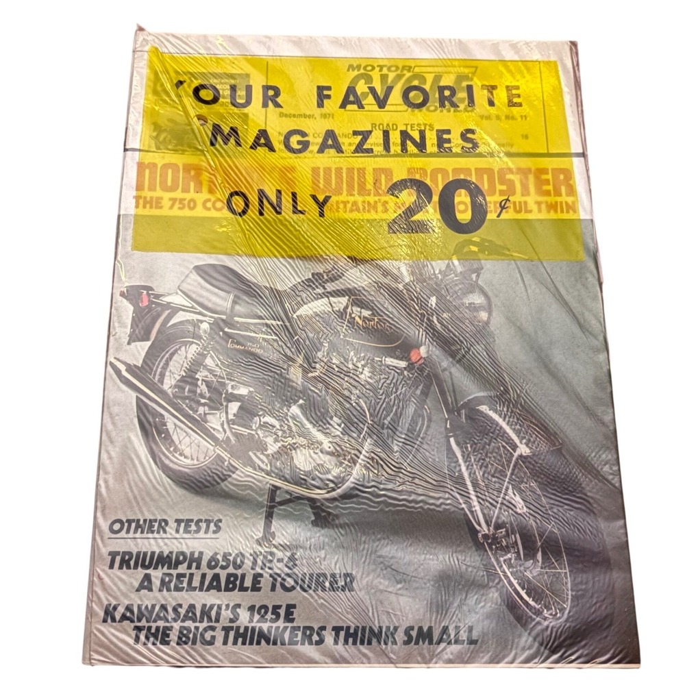 Vintage Cycle World Magazine December 1971 Norton 750 Commando Triumph‎ TR-6 NEW